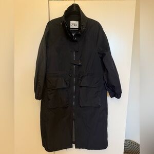 Zara Charcoal/Black water repellent Parka